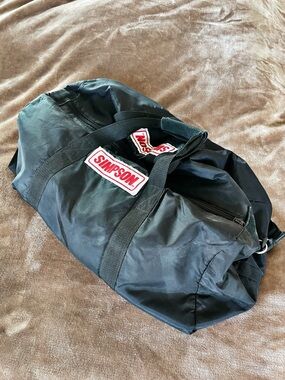 RARE Simpson Racing Black Large Duffel Bag - Classic Men's Travel Bag